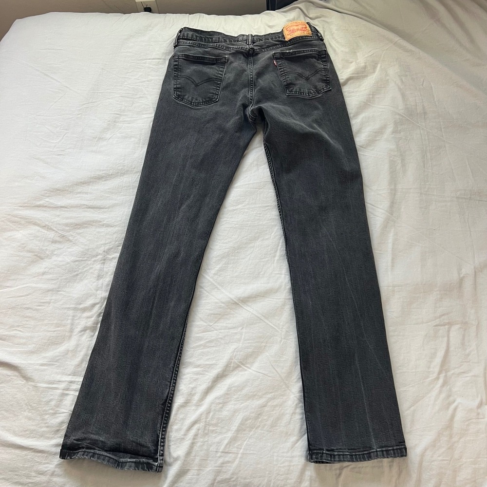 LEVI'S 514 Jeans Mens 34x36 Dark Wash Straight Fit Denim Pants Stretch Modern
